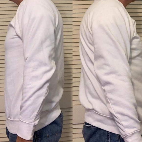 SWEATSHIRT WHITE DOGS PAWS NATURE COTTAGE GRANNY MOM CORE - Picture 2 of 4